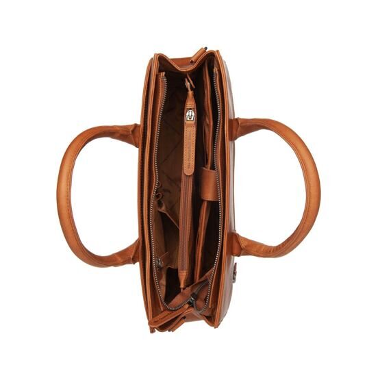 Rivera - Schultertasche 14&quot; Leder, Cognac