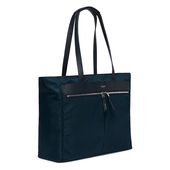 Mayfair Grosvenor Place Tote Bag L 15&quot; in Blau/Silber