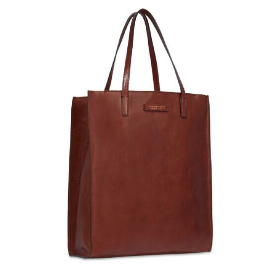 Mirra - Shopper Bag Leder mit Reissverschluss, Braun