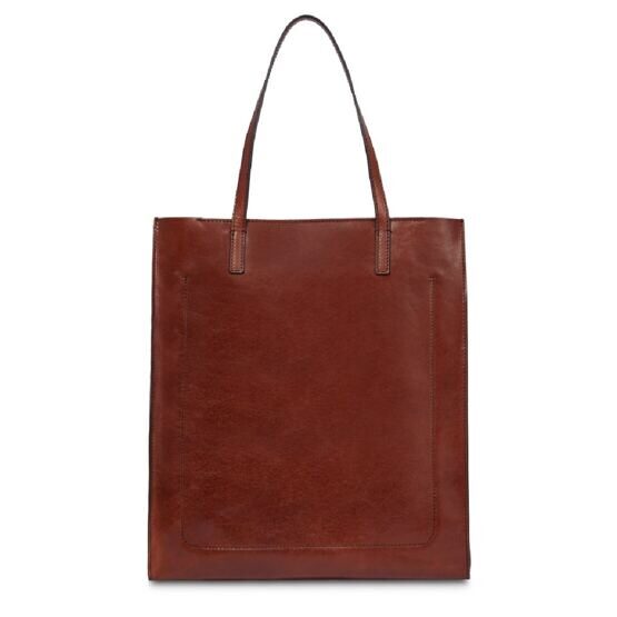 Mirra - Shopper Bag Leder mit Reissverschluss, Braun