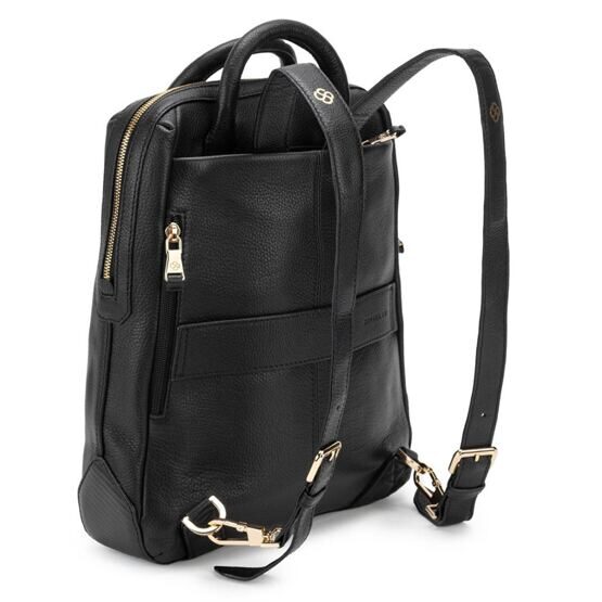 Mandy Wow - Lederrucksack, Schwarz Gold