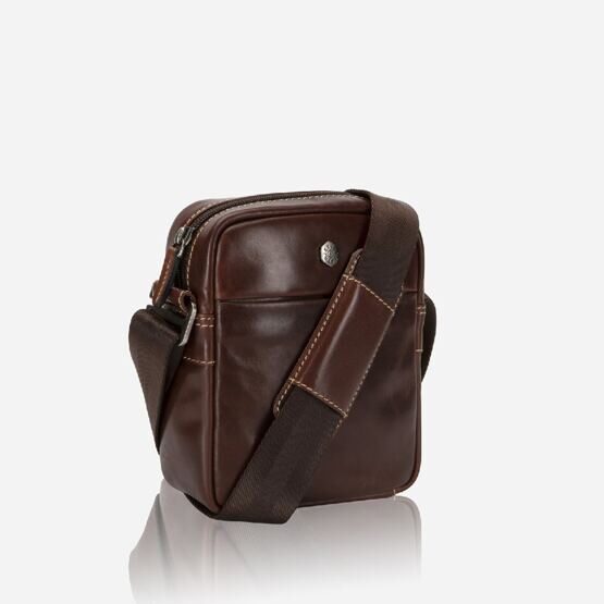 Kompakte Crossbody Organizer Tasche in Mocha