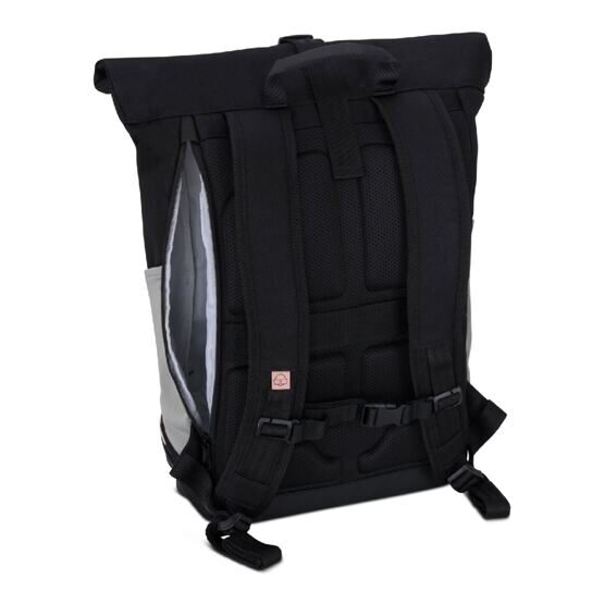 Allen - Rolltop Rucksack L, Schwarz-Rosa