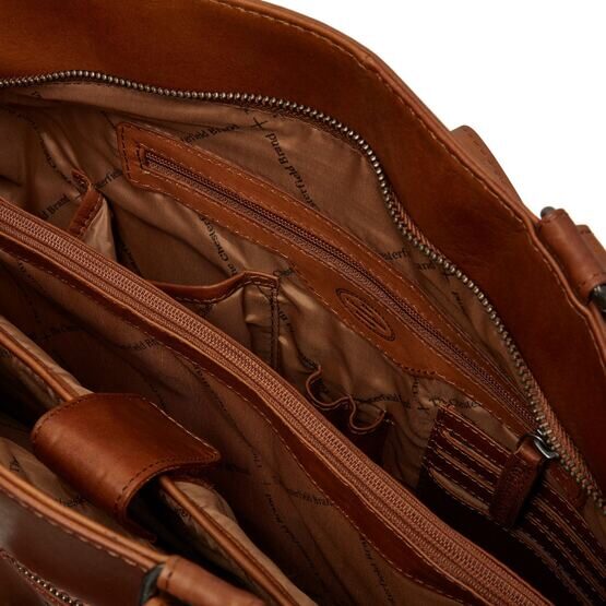 Berlin - Shopper 15&quot; Leder, Cognac