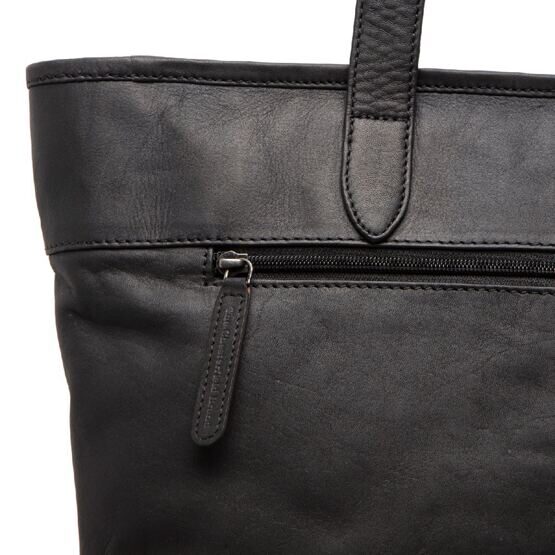 Monza - Shopper 14&quot; Leder, Schwarz