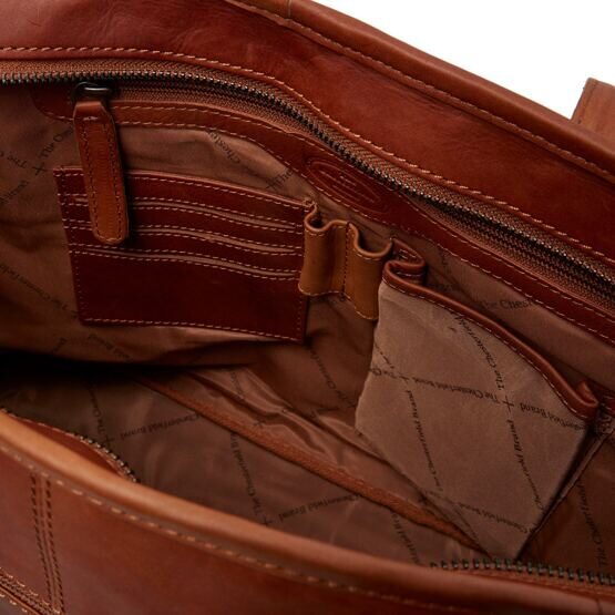 Monza - Shopper 14&quot; Leder, Cognac