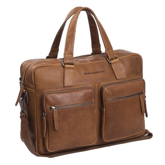 Misha - Laptoptasche 17&quot; Leder, Cognac