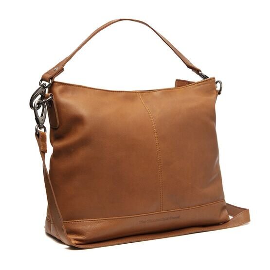 Amelia - Schultertasche Leder, Cognac