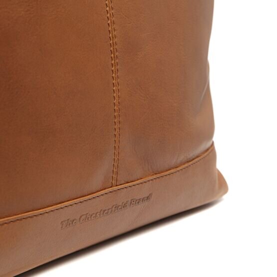 Amelia - Schultertasche Leder, Cognac