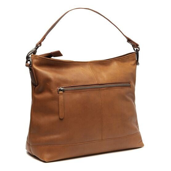 Amelia - Schultertasche Leder, Cognac