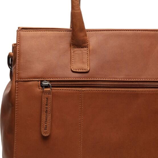 Rivera - Schultertasche 14&quot; Leder, Cognac