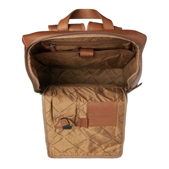 Rich - Laptoprucksack Leder, Cognac