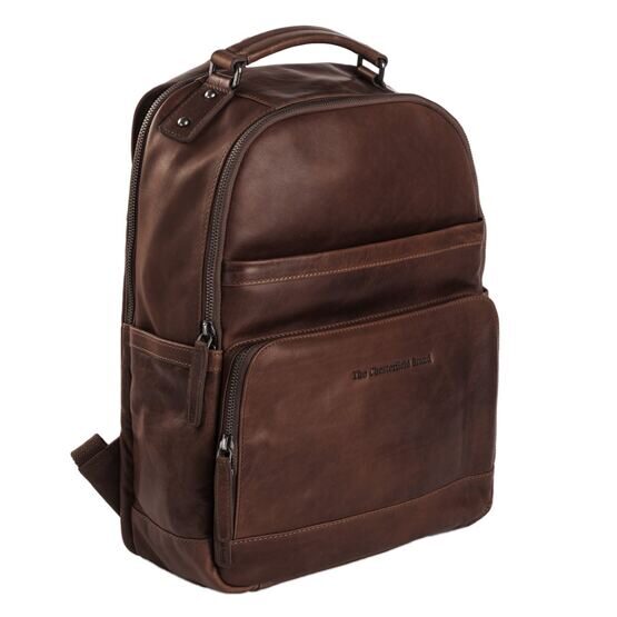 Austin - Laptoprucksack Leder, Braun