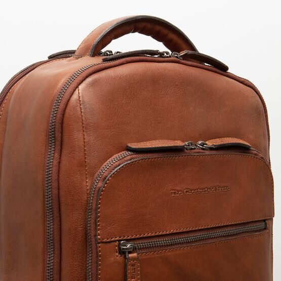 Tokyo - Laptoprucksack Leder, Cognac