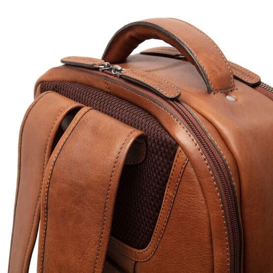 Tokyo - Laptoprucksack Leder, Cognac