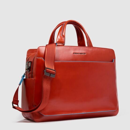 Blue Square - Laptoptasche 15,6&quot; in Leder Orange