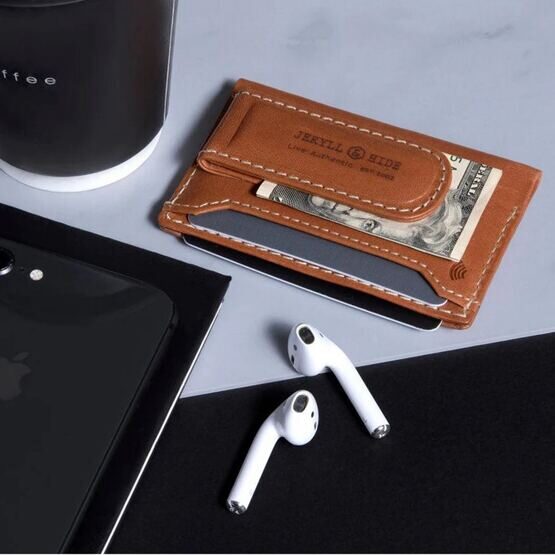 Roma - Money Clip and Card Holder in Schwarz