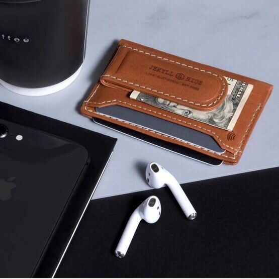 Roma - Money Clip and Card Holder in Mocha