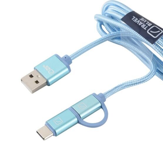 2 in 1 Charge Cable in Blau