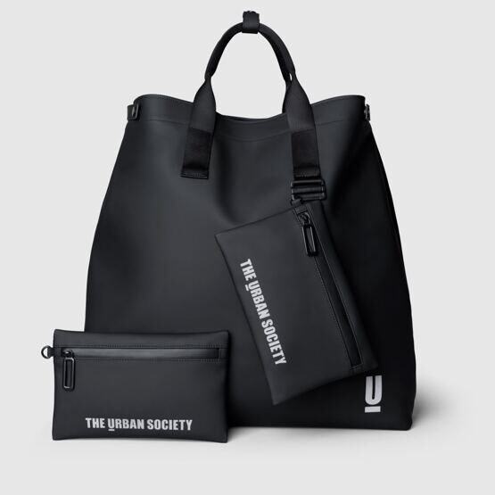 SUPERSHOPPER - Shopper mit zwei herausnehmbaren Taschen in Schwarz