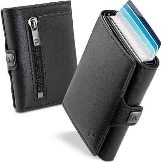 KLIK ZIP Slim Wallet Schwarz 14er