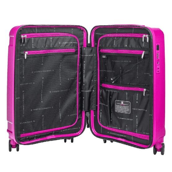 Tourist - Handgepäck Trolley mit USB in Fuchsia