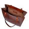 Mirra - Shopper Bag Leder mit Reissverschluss, Braun 2