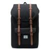 Little America - Rucksack 25L in Black/Saddle Brown 1