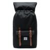 Little America - Rucksack 25L in Black/Saddle Brown 2