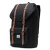 Little America - Rucksack 25L in Black/Saddle Brown 3