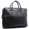 Aktentasche Leder Folio Slim, Schwarz 1