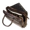 Laptop-Tasche aus weichem Nappa Rindleder 40 cm Braun 2