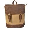 Rucksack aus Canvas/Leder in Beige/Braun 1