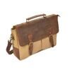 Aktentasche aus Canvas/Leder in Beige/Braun 4