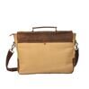 Aktentasche aus Canvas/Leder in Beige/Braun 3