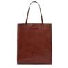 Mirra - Shopper Bag Leder mit Reissverschluss, Braun 1