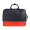 Amsterdam - Rucksack-Reisetasche aus Leder in Navy/Rot 1