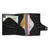 Doubelwallet Click &amp; Slide Croco Black/Black 2