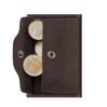 Wallet Click &amp; Slide Coin Pocket Nappa Brown/Silver 3