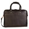 Laptop-Tasche aus weichem Nappa Rindleder 40 cm Braun 3