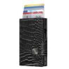 Doubelwallet Click &amp; Slide Croco Black/Black 1