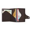 Wallet Click &amp; Slide Coin Pocket Nappa Brown/Silver 4