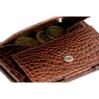 Cavare - Magic Portemonnaie mit Münzfach in Croc Brown aus genarbtem Leder 6