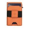 MagSafe Metall Portemonnaie in Orange aus flachem genarbtem Leder 6