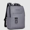 Harper - Leder Laptoprucksack 15.6&quot; mit Ipad-Fach in Grau 2