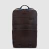 Black Square - Lederrucksack mit Laptopfach 15.6&quot; und Ipad-Fach in Dunkelbraun 1