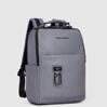 Harper - Leder Laptoprucksack 14&quot; mit Ipad-Fach in Grau 2