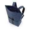 Rolltop Backpack Herringbone Dark Blue 2