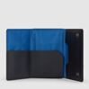 Urban - Compact Wallet für Scheine und Kreditkarten in Schwarz/Blau 2