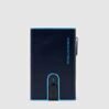 Blue Square - Compact Wallet mit Schiebesystem und Münzfach in Blau 1